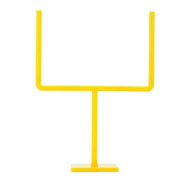 Yellow plastic field goal accessory.